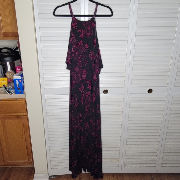 Torrid Floral High Neck Jersey Maxi Dress PLUS 0X EUC 11342876 - Picture 8 of 14